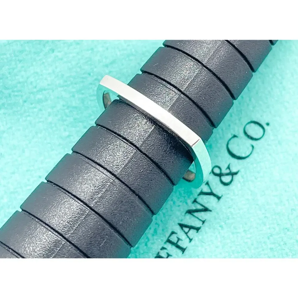 Tiffany & Co. Frank Gehry Torque Square Narrow Ring Sterling Silver Size 4